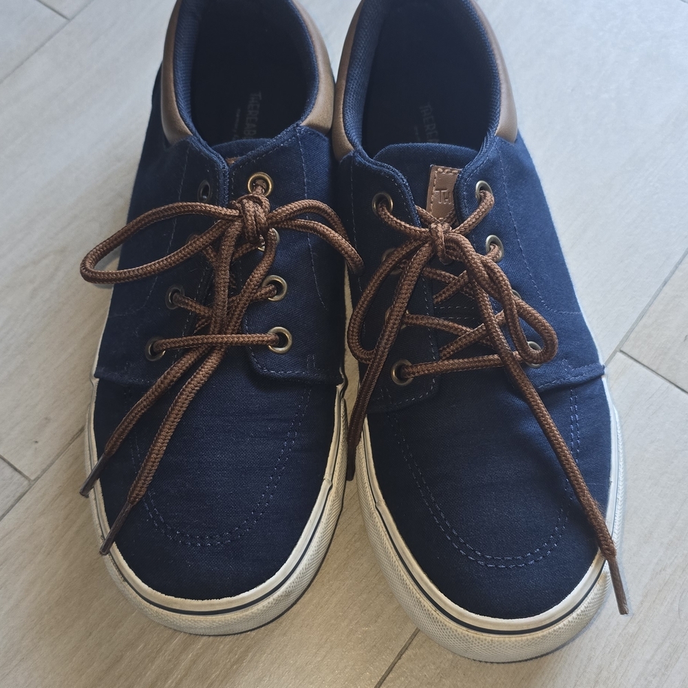 Thereabauts-Stylish Navy and Brown Kids Sneakers